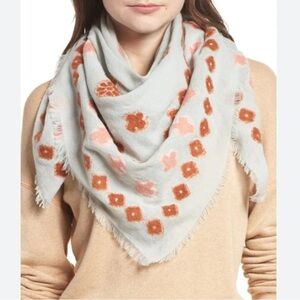Madewell Clover Grid Square Scarf in Dawn Mist 🪺